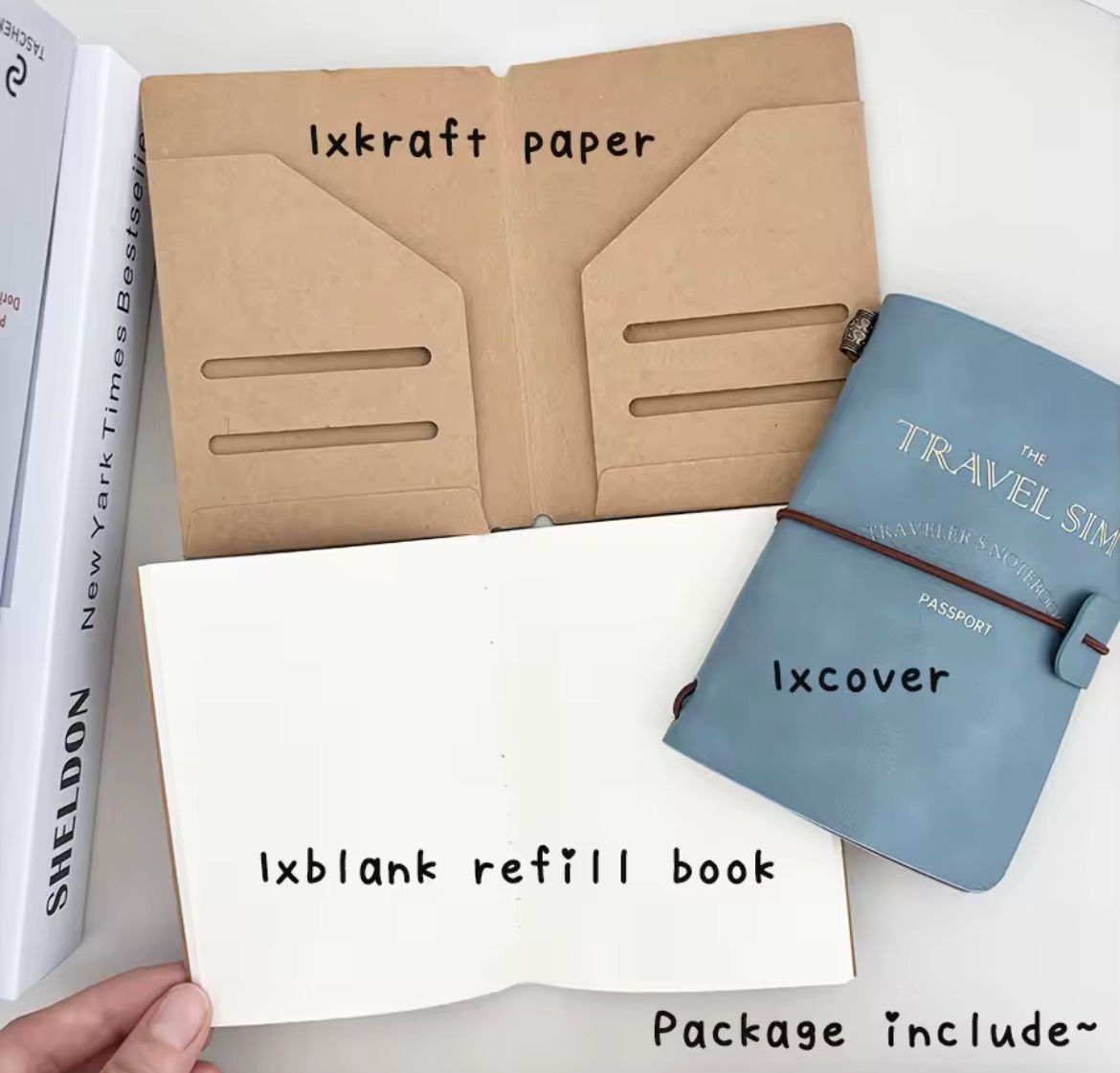 Cuaderno de viaje tipo pasaporte – estilo vintage.
