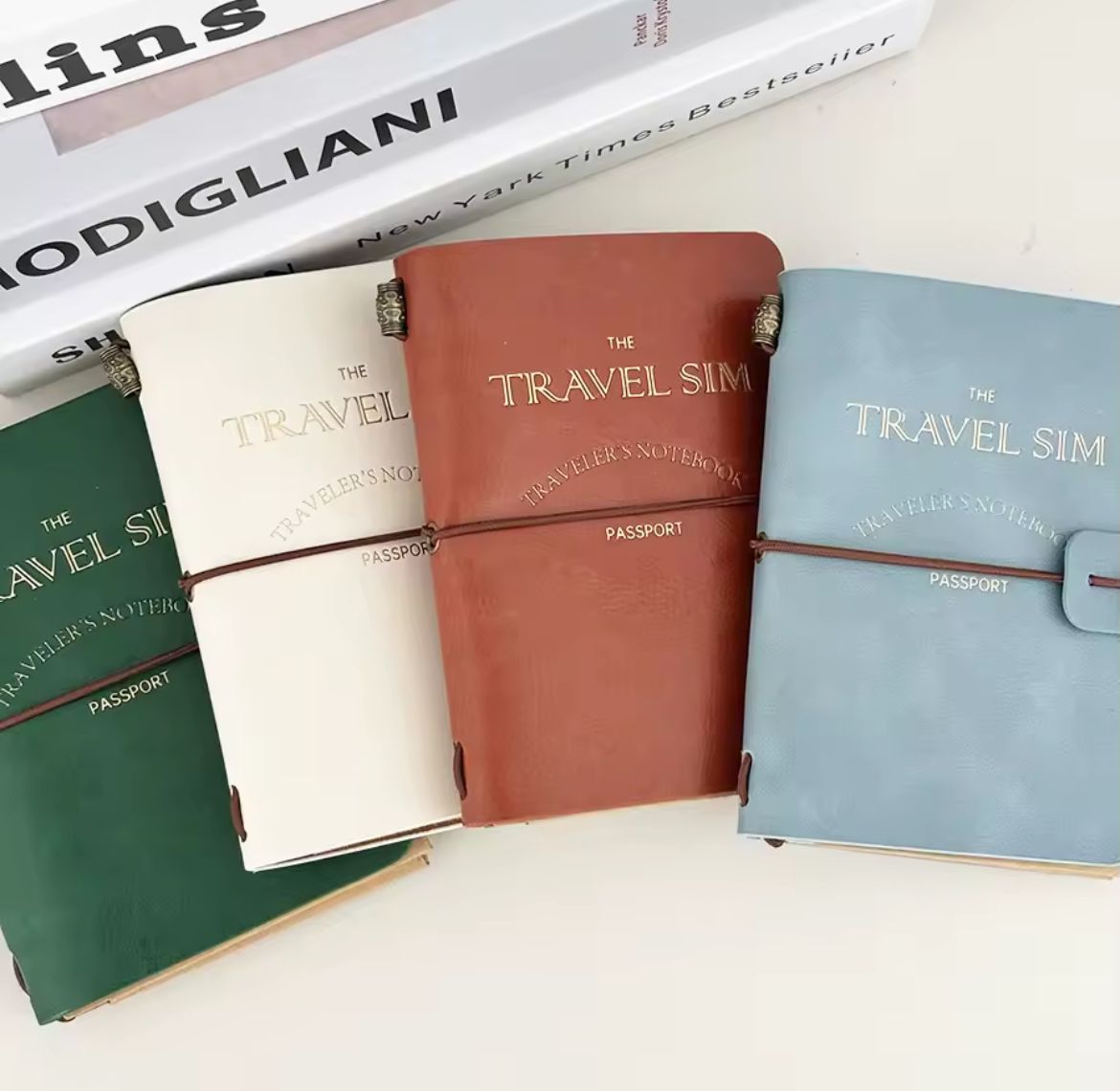 Cuaderno de viaje tipo pasaporte – estilo vintage.