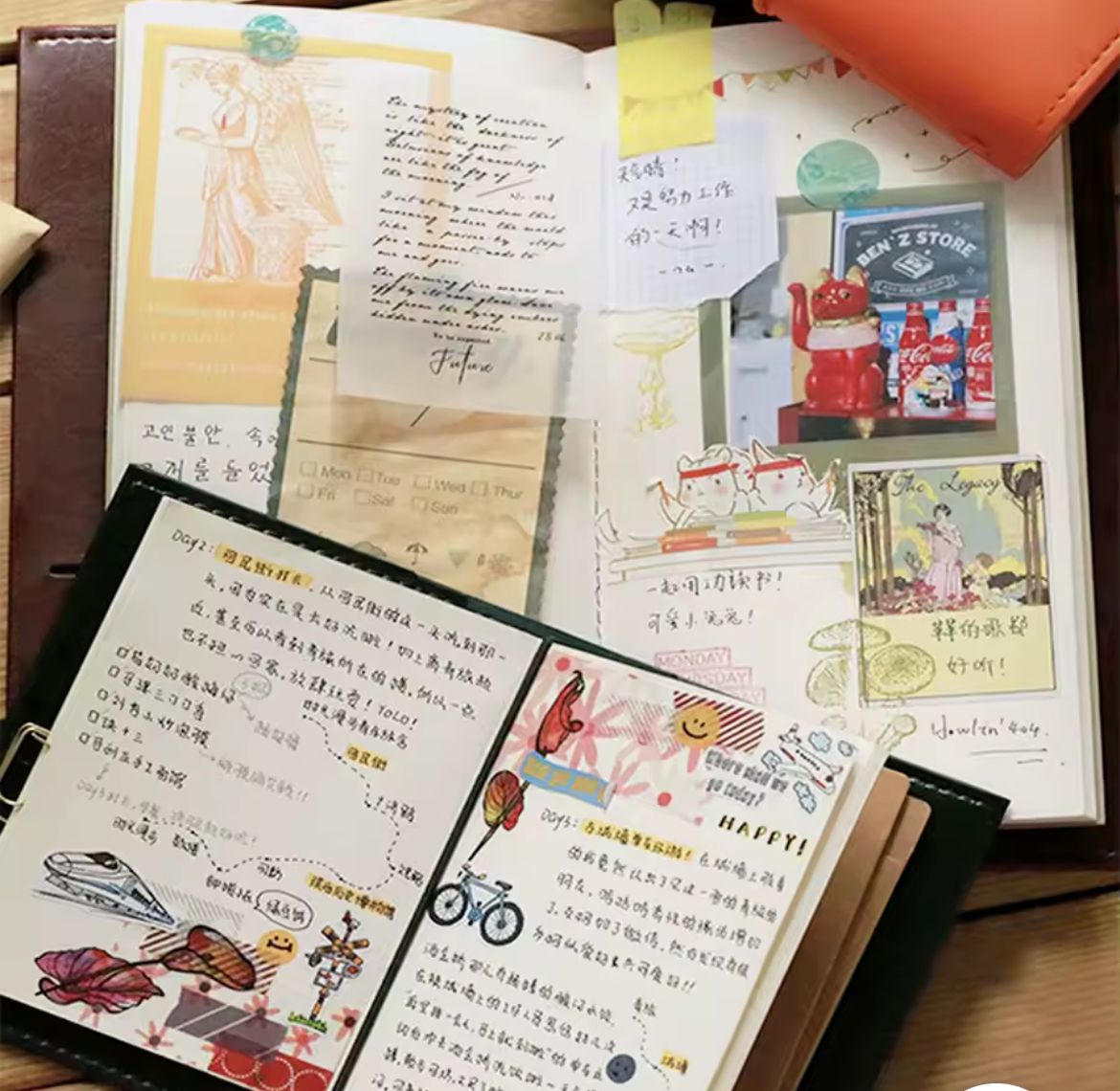 Cuaderno de viaje tipo pasaporte – estilo vintage.