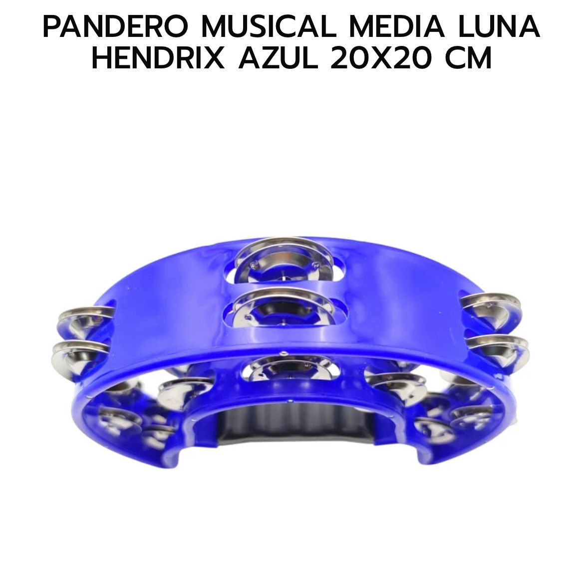 Pandereta media luna 20x20 Blanca
