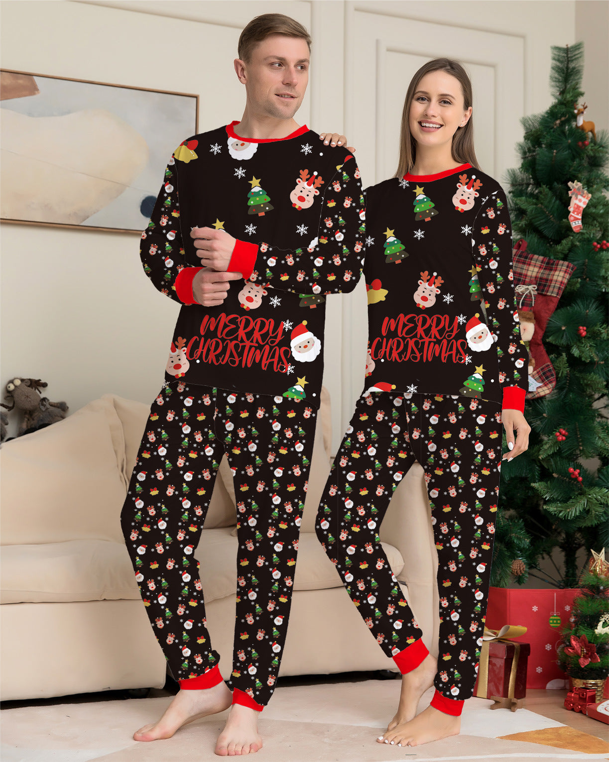 Conjunto de Pijamas Navideños para la Familia. COMPRA INTERNACIONAL