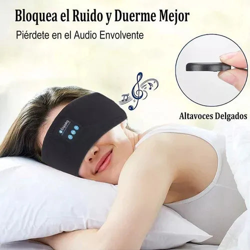 Antifaz con audífonos para hacer deporte o dormir
