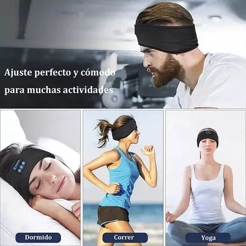 Antifaz con audífonos para hacer deporte o dormir