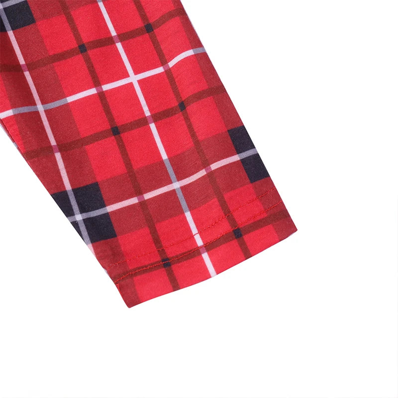 Pijamas para la Familia - Con Estampado a Cuadros de Algodón para Madre, Padre, Bebé, Niños y Perro COMPRA INTERNACIONAL