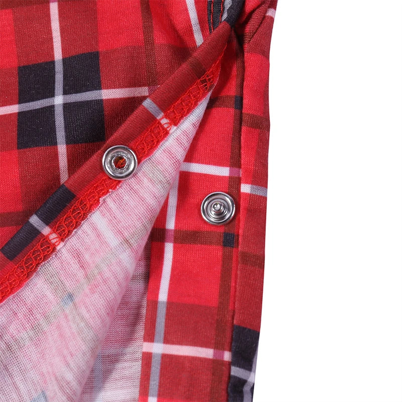 Pijamas para la Familia - Con Estampado a Cuadros de Algodón para Madre, Padre, Bebé, Niños y Perro COMPRA INTERNACIONAL