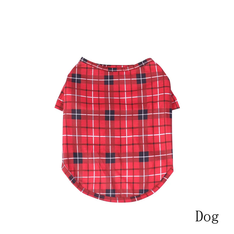 Pijamas para la Familia - Con Estampado a Cuadros de Algodón para Madre, Padre, Bebé, Niños y Perro COMPRA INTERNACIONAL