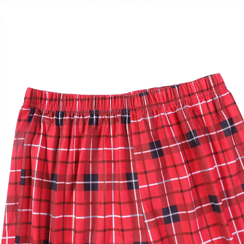 Pijamas para la Familia - Con Estampado a Cuadros de Algodón para Madre, Padre, Bebé, Niños y Perro COMPRA INTERNACIONAL