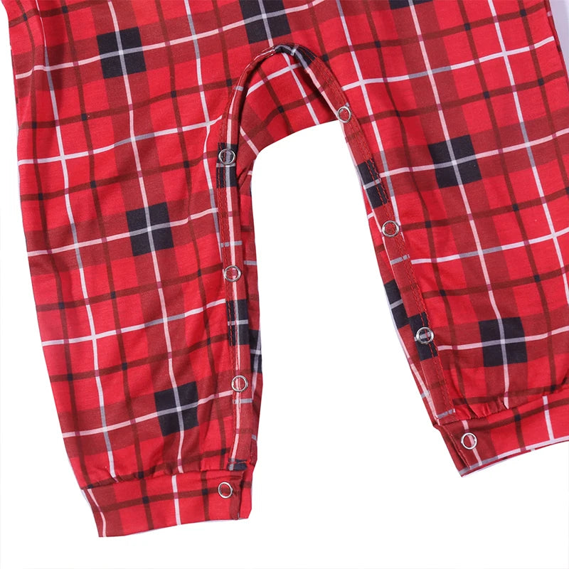 Pijamas para la Familia - Con Estampado a Cuadros de Algodón para Madre, Padre, Bebé, Niños y Perro COMPRA INTERNACIONAL