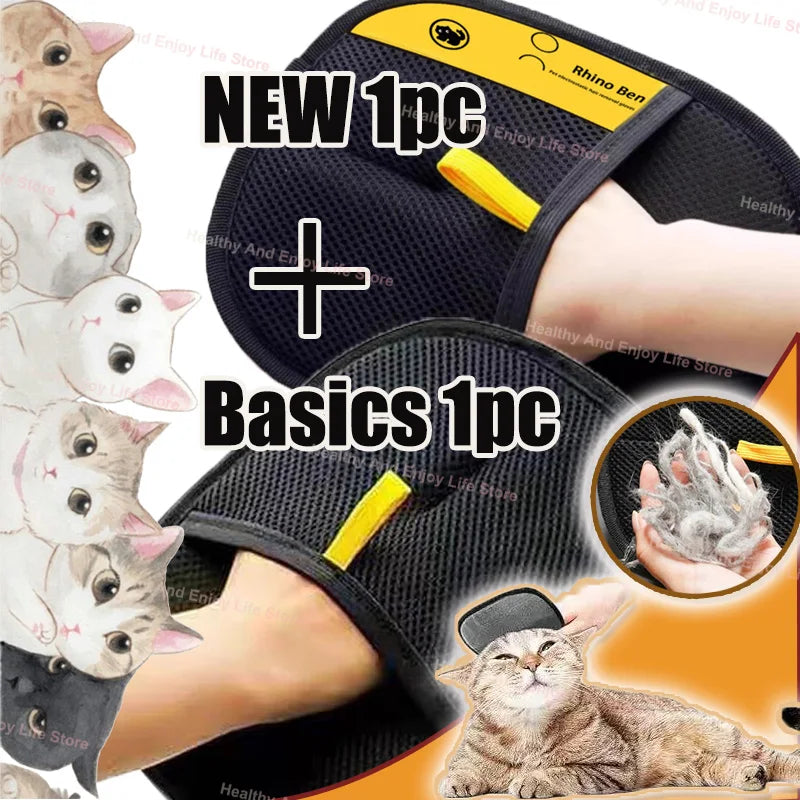 Guantes multifuncionales doble cara para limpieza de pelo de mascotas – prácticos, cómodos y fáciles de usar.