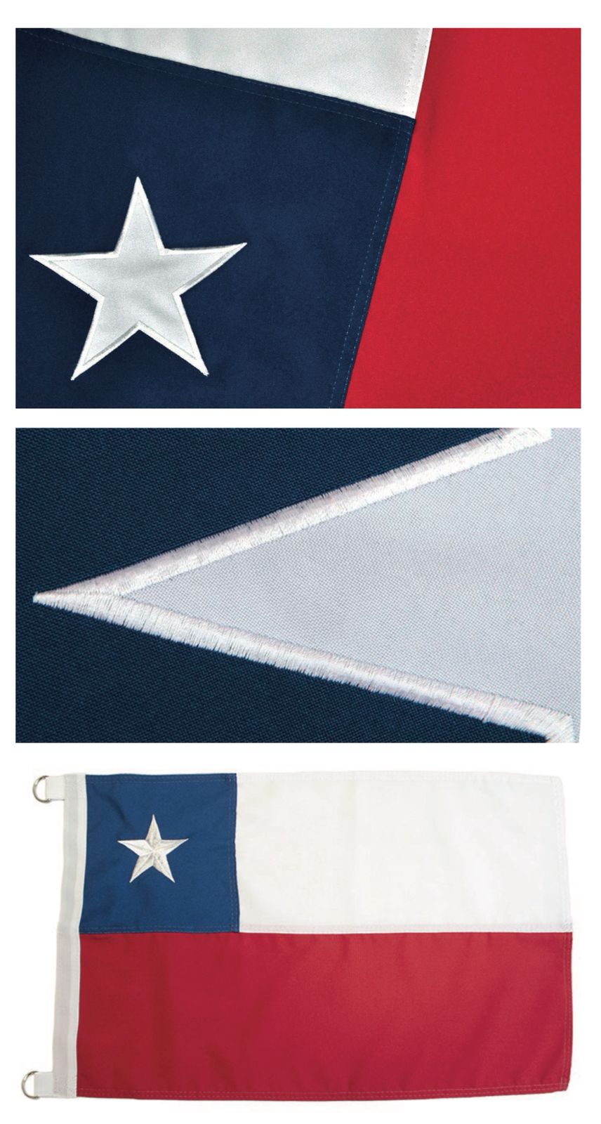 Banderas Chilenas Bordadas