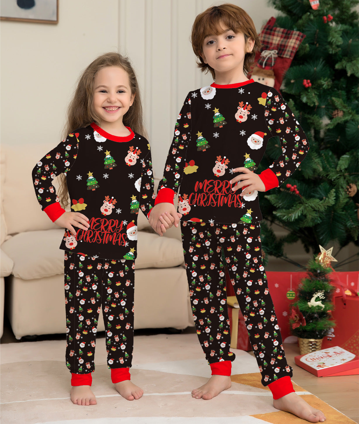 Conjunto de Pijamas Navideños para la Familia. COMPRA INTERNACIONAL