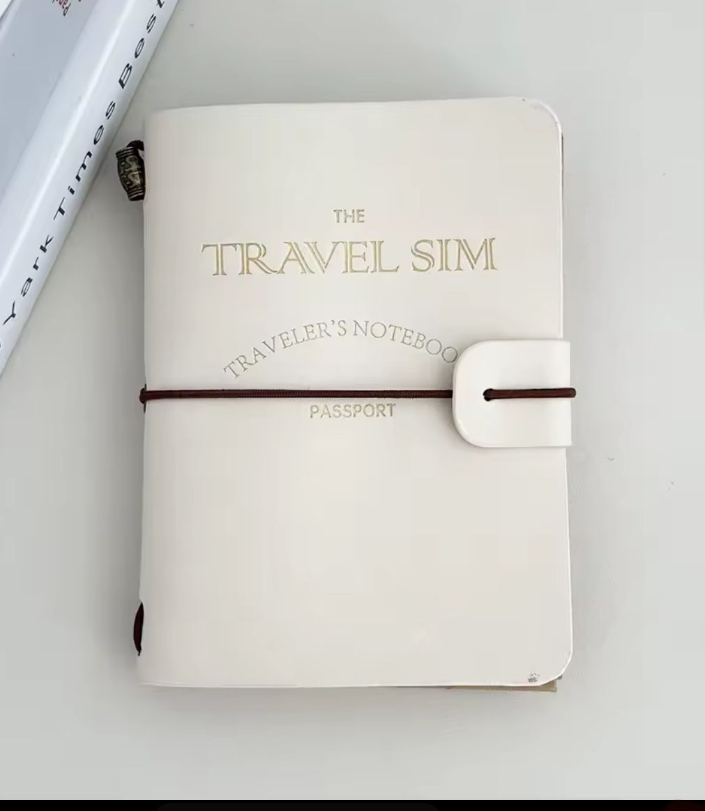 Cuaderno de viaje tipo pasaporte – estilo vintage.