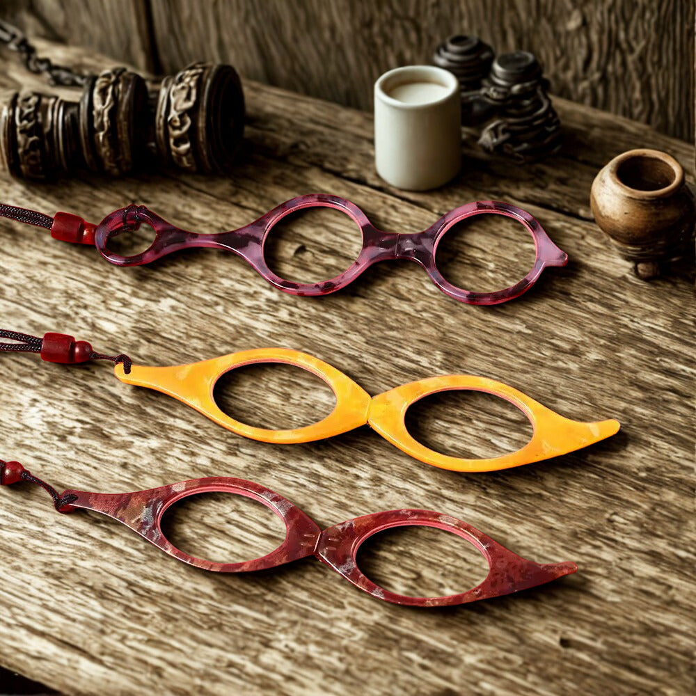 Regalo de moda, gafas plegables portátiles y mini, gafas de lectura para colgar en el cuello, gafas presbiópicas.
