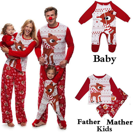 Conjuntos de Pijamas de Navidad para la Familia: Ropa de Dormir para Hombres, Mujeres, Niños y Bebés con lindos Patrones de Zorro. Conjunto Familiar de Ropa para Dormir. COMPRA INTERNACIONAL