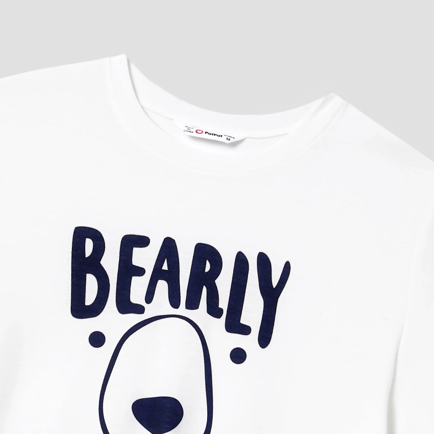 Pijamas de Verano para la Familia 'BEARLY AWAKE' con Caras de Oso y Rayas. COMPRA INTERNACIONAL