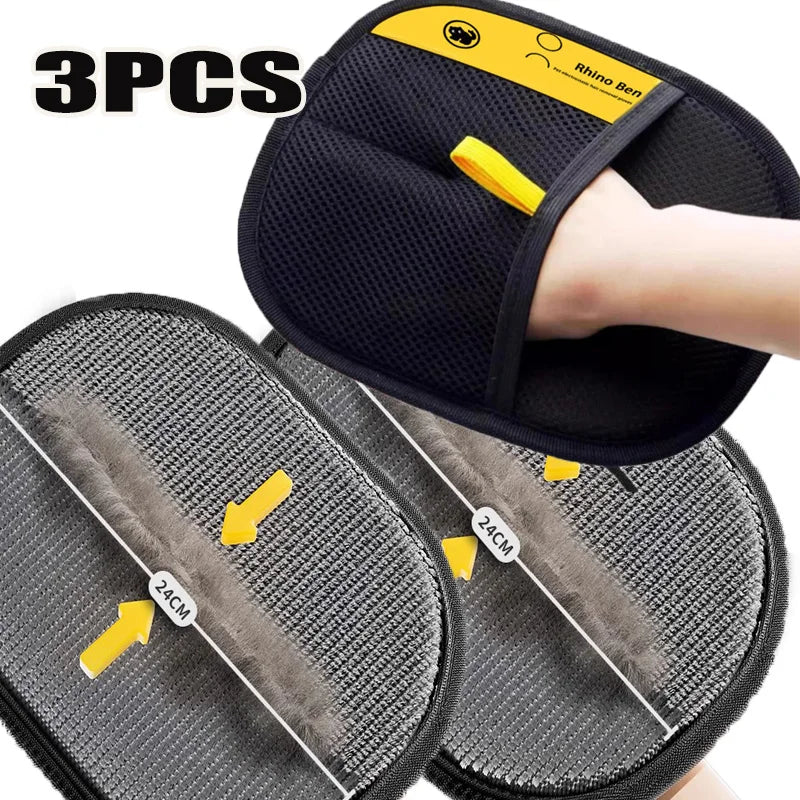 Guantes multifuncionales doble cara para limpieza de pelo de mascotas – prácticos, cómodos y fáciles de usar.