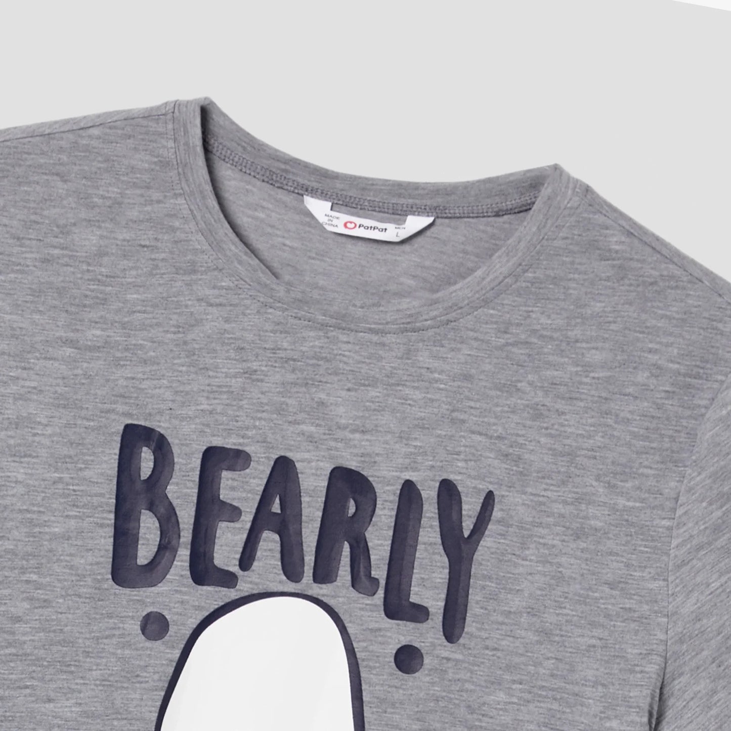 Pijamas de Verano para la Familia 'BEARLY AWAKE' con Caras de Oso y Rayas. COMPRA INTERNACIONAL