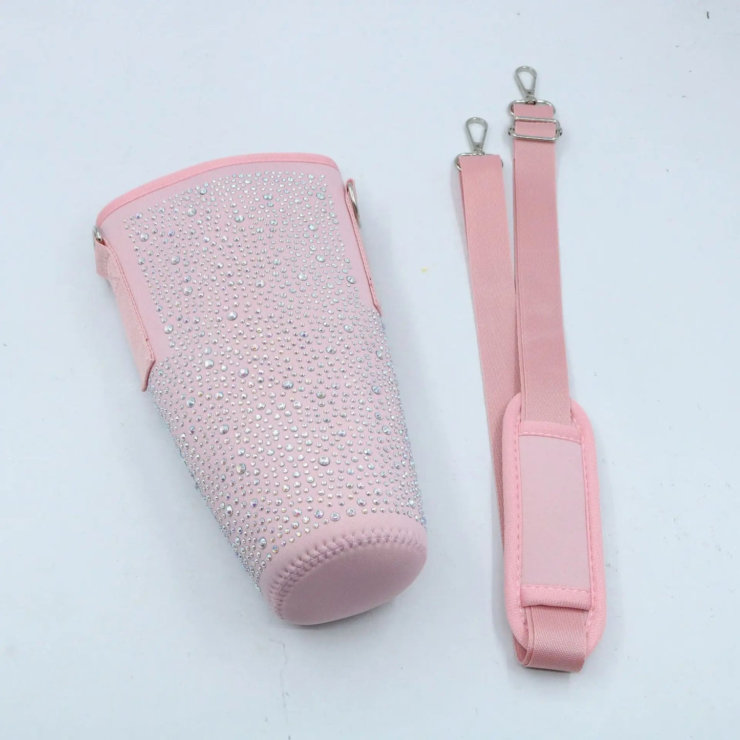 Porta Botella de  brillantes con Diseño de Diamante para Jarras Stanley de 40 OZ - Funda Portátil con Asa para Llevar y Transportar, Ideal para Accesorios de Bebida al Aire Libre.